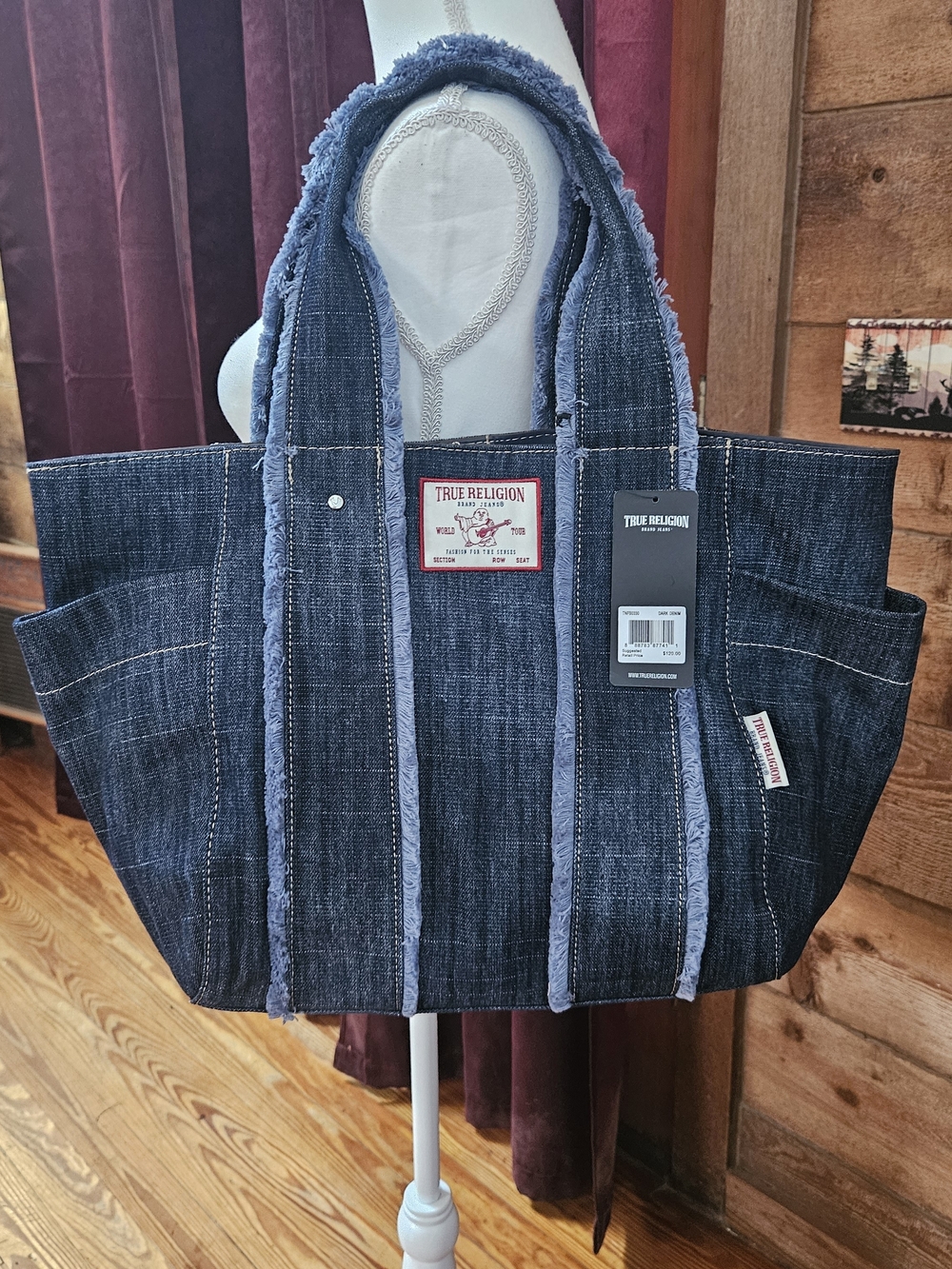 True Religion Denim Tote Bag - Dark Blue